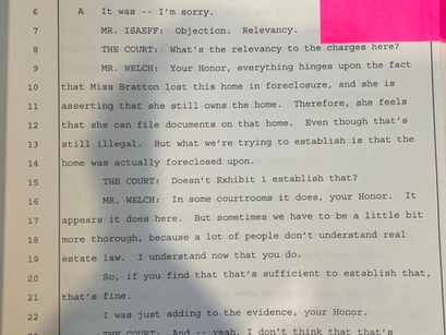 Judge Michael Smiths ADMITS the CONSEQUENCES of a fraudulent/forged trustee deed upon Sale (11).