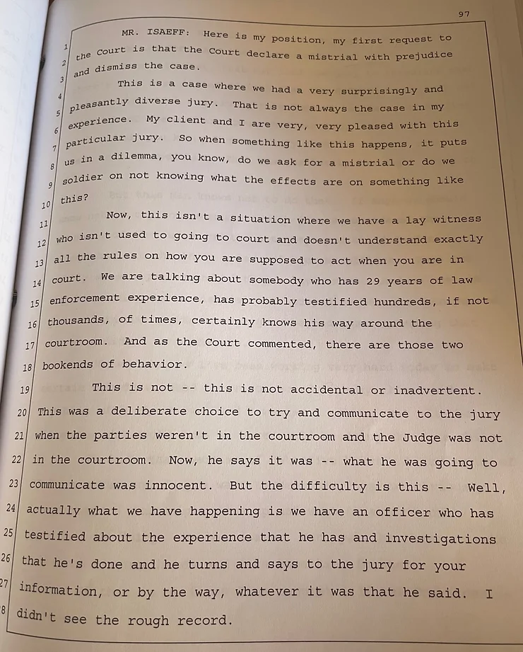 MOVE For a MISS-TRIAL-Communication with jurors- Admonition of the JURY & POLLING the JURORS (27).